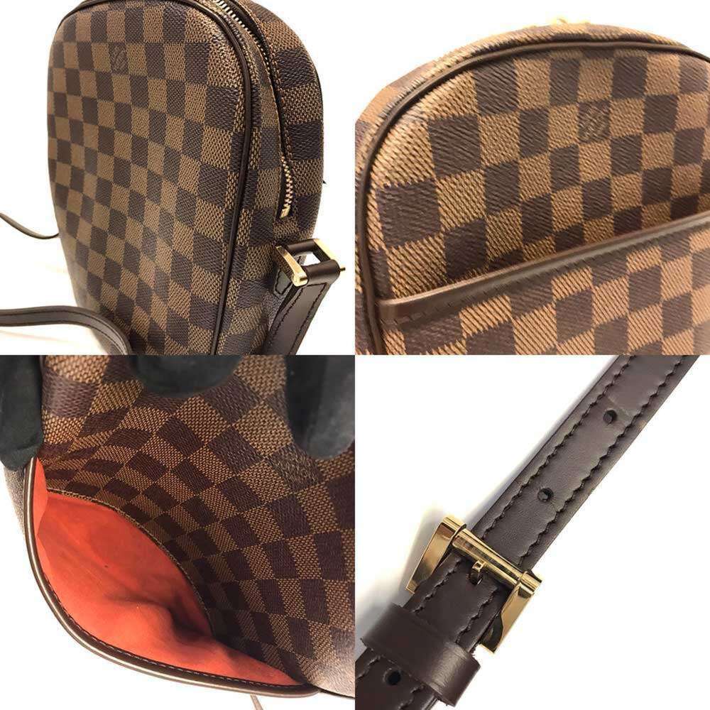 LOUIS VUITTON Authentic Brown Damier Leather Pochette Shoulder Bag - Picture 5 of 6